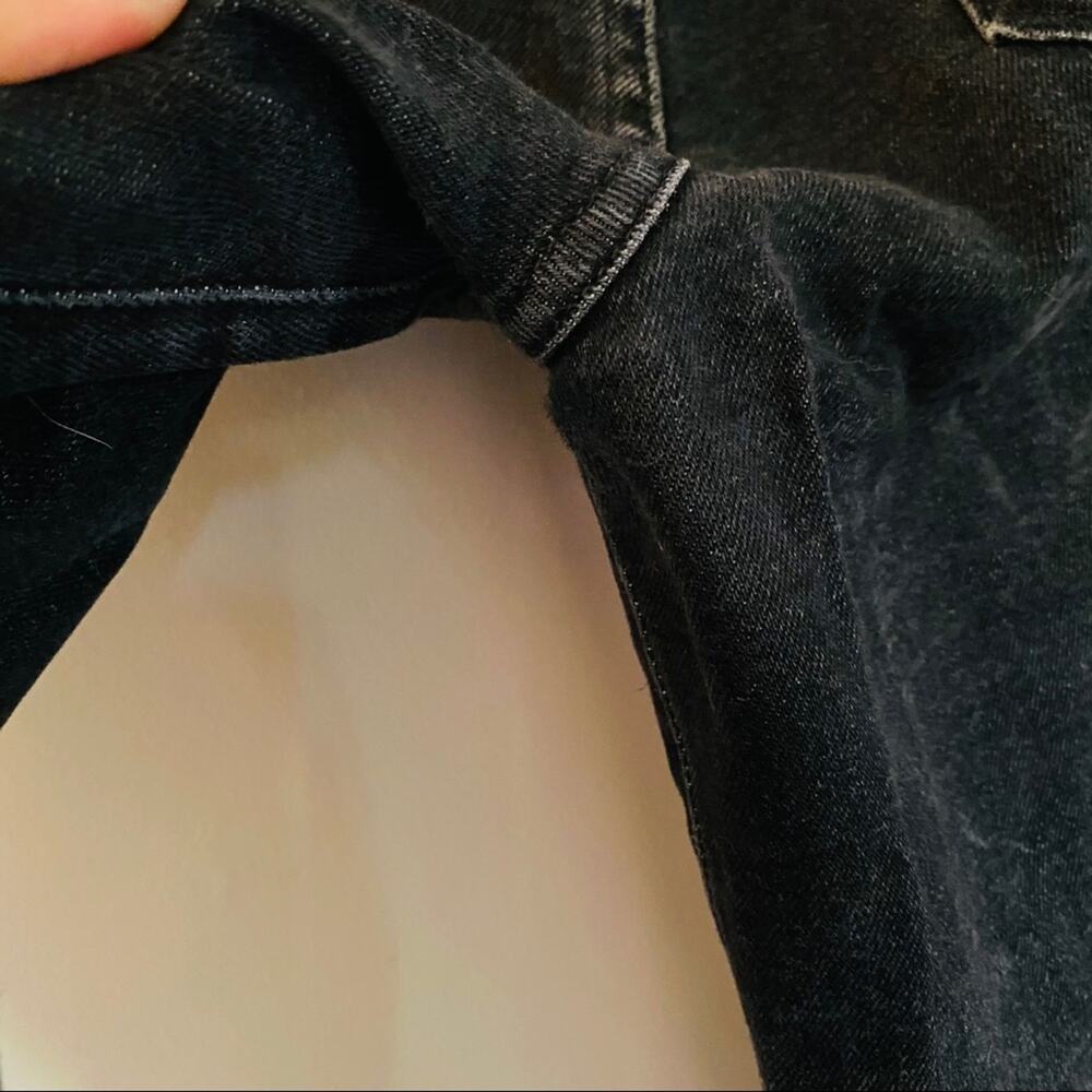 Gap Button Fly Washed Black Dark Grey Skinny High… - image 6